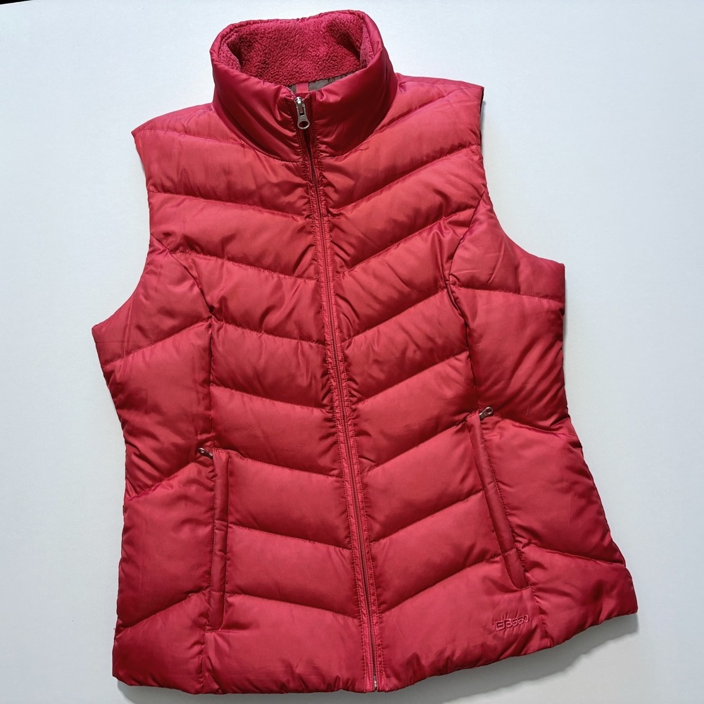 Eddie Bauer Vest EB550 Puffer Full Zip Premium Goose Down Zip Pocket Women Small